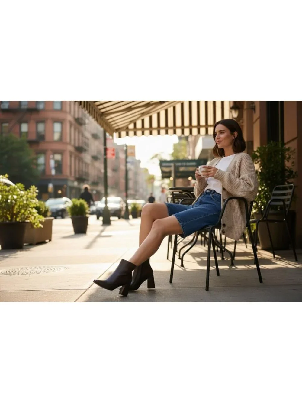 Women’s Brown Square Toe Ankle Boots Chunky Block Heel Short Dressy Booties